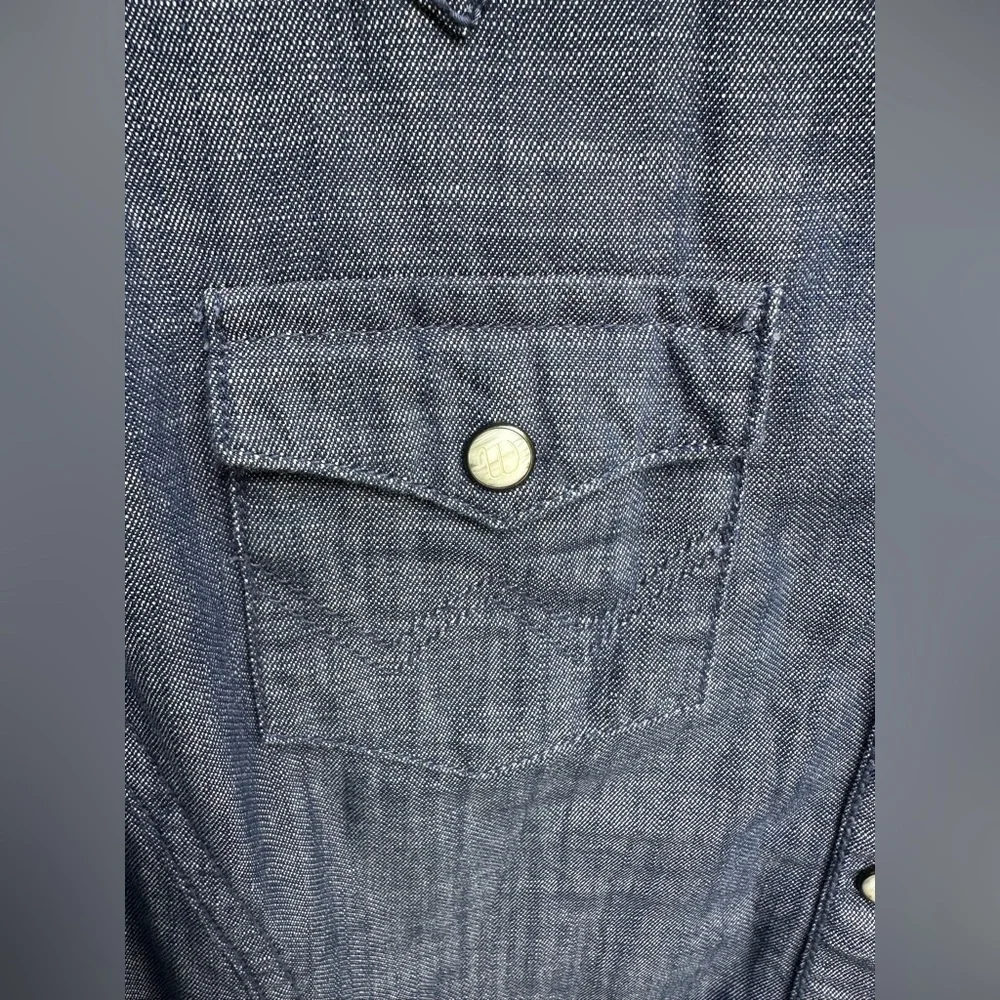 Wrangler Classic Indigo Button-Up Shirt - Picture 5 of 7